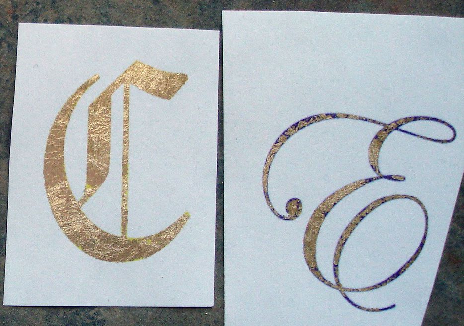 Easy Glueless Gold Leafing on Paper