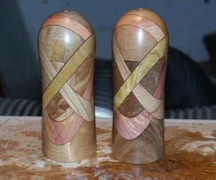 Laminated Salt and Pepper Shakers