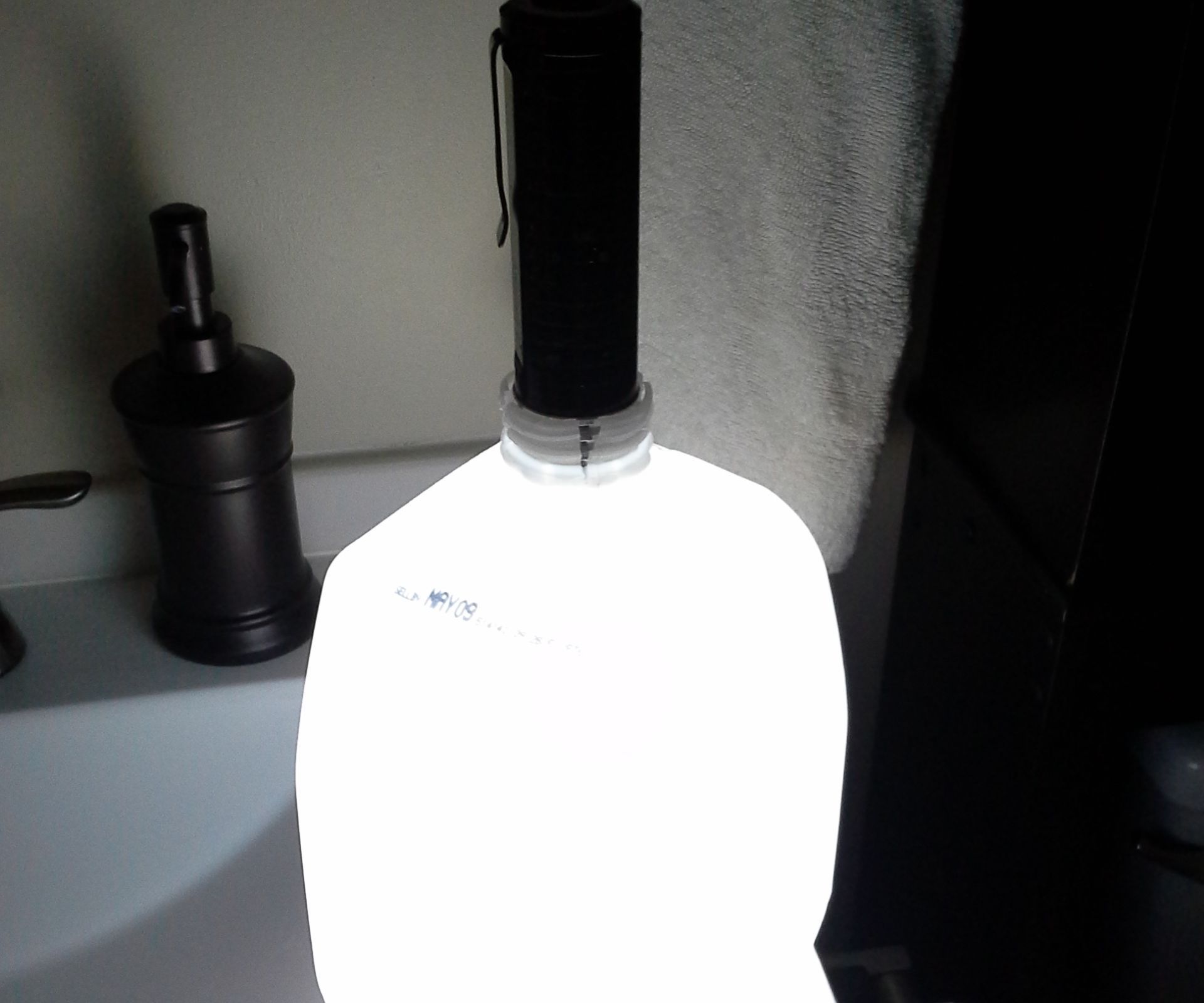 Make a Lantern Out of Your Flashlight and a Milk Jug. Call It the MilkJugFlashlightLantern!