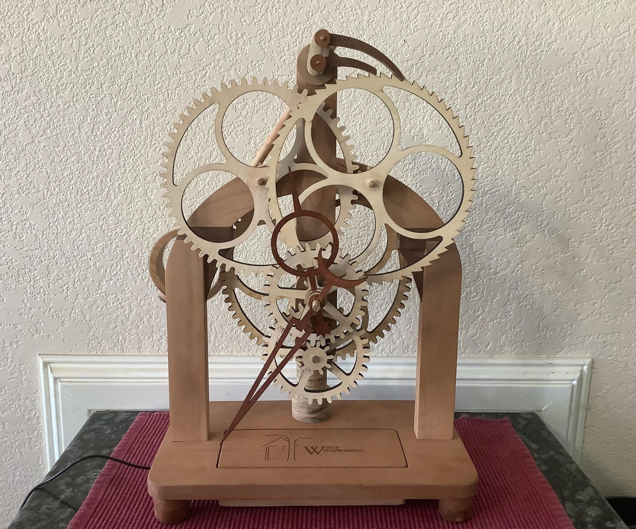 Eclipse an Impulsed Wooden Gear Clock DXF Files