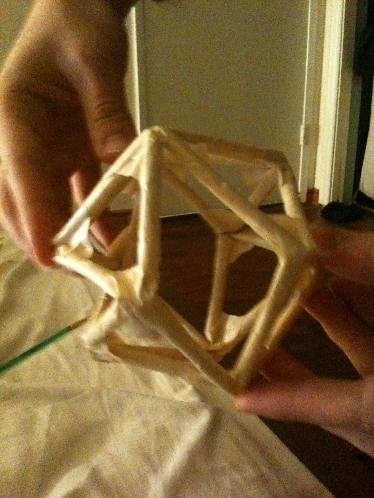 Paper and Tape Jitterbug (Tensegrity Model)