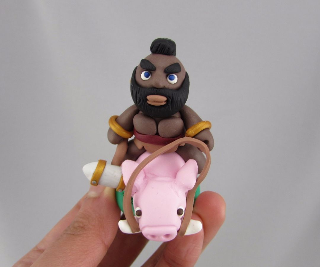 Hog Rider Clash of Clans Clay Figurine 