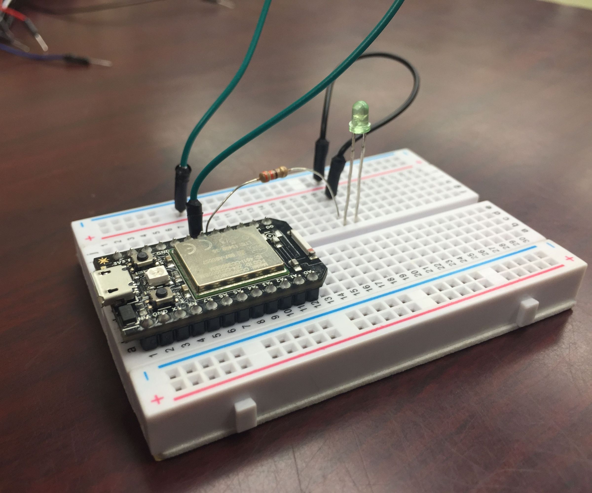 Building a simple circuit with the Spark Core! 