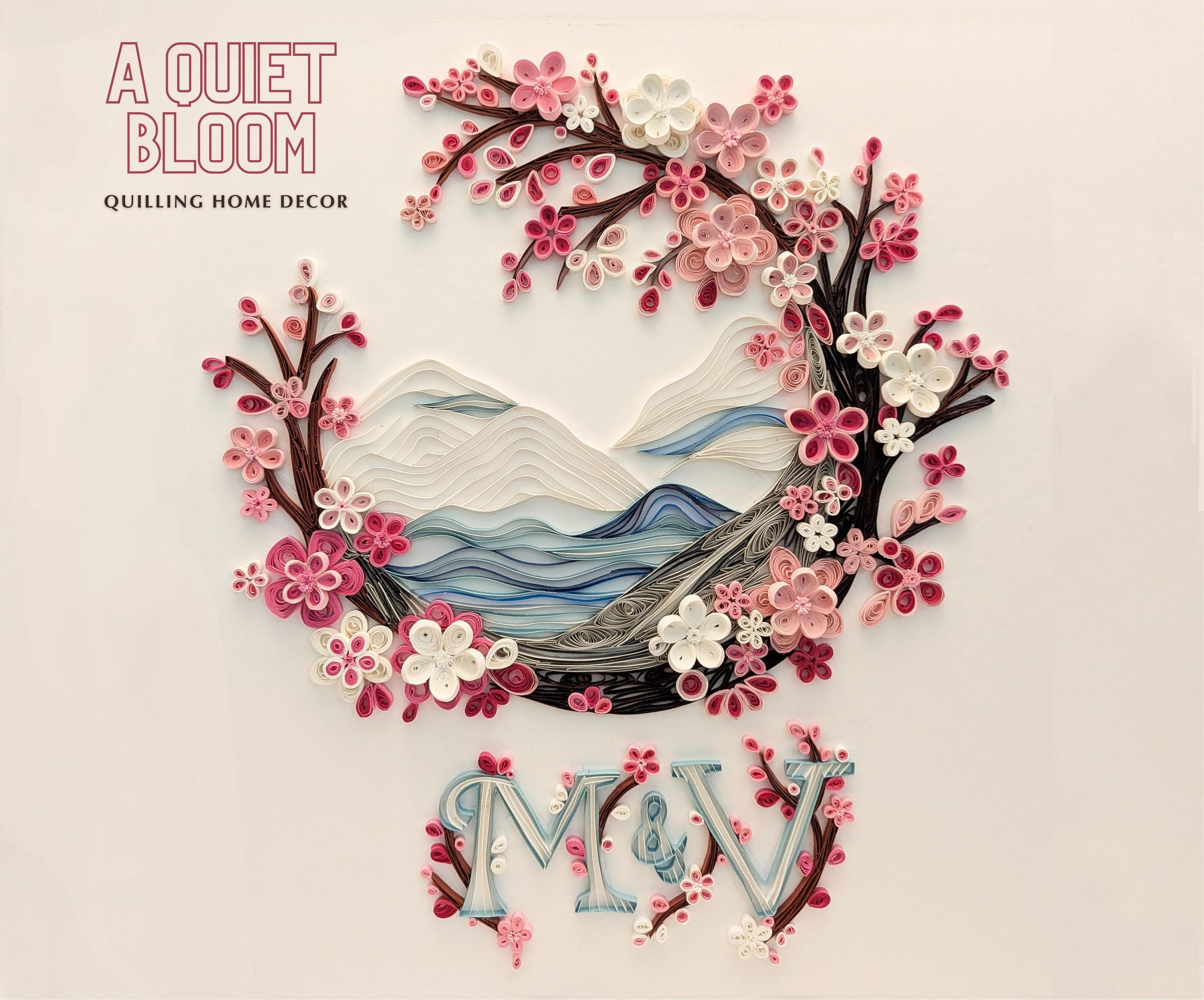 A Quiet Bloom: Personalized 3D Quilling Home Decor