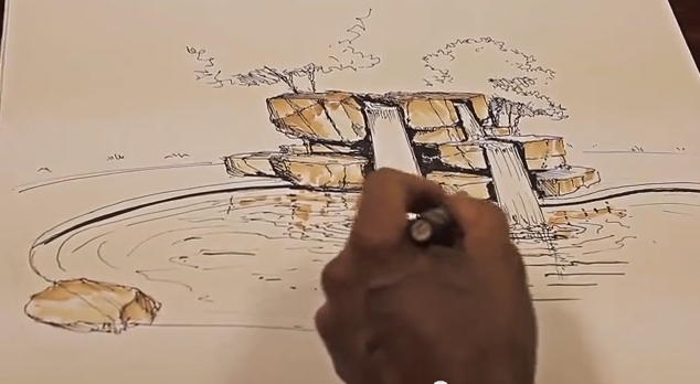 How To Draw Landscapes and Waterfalls