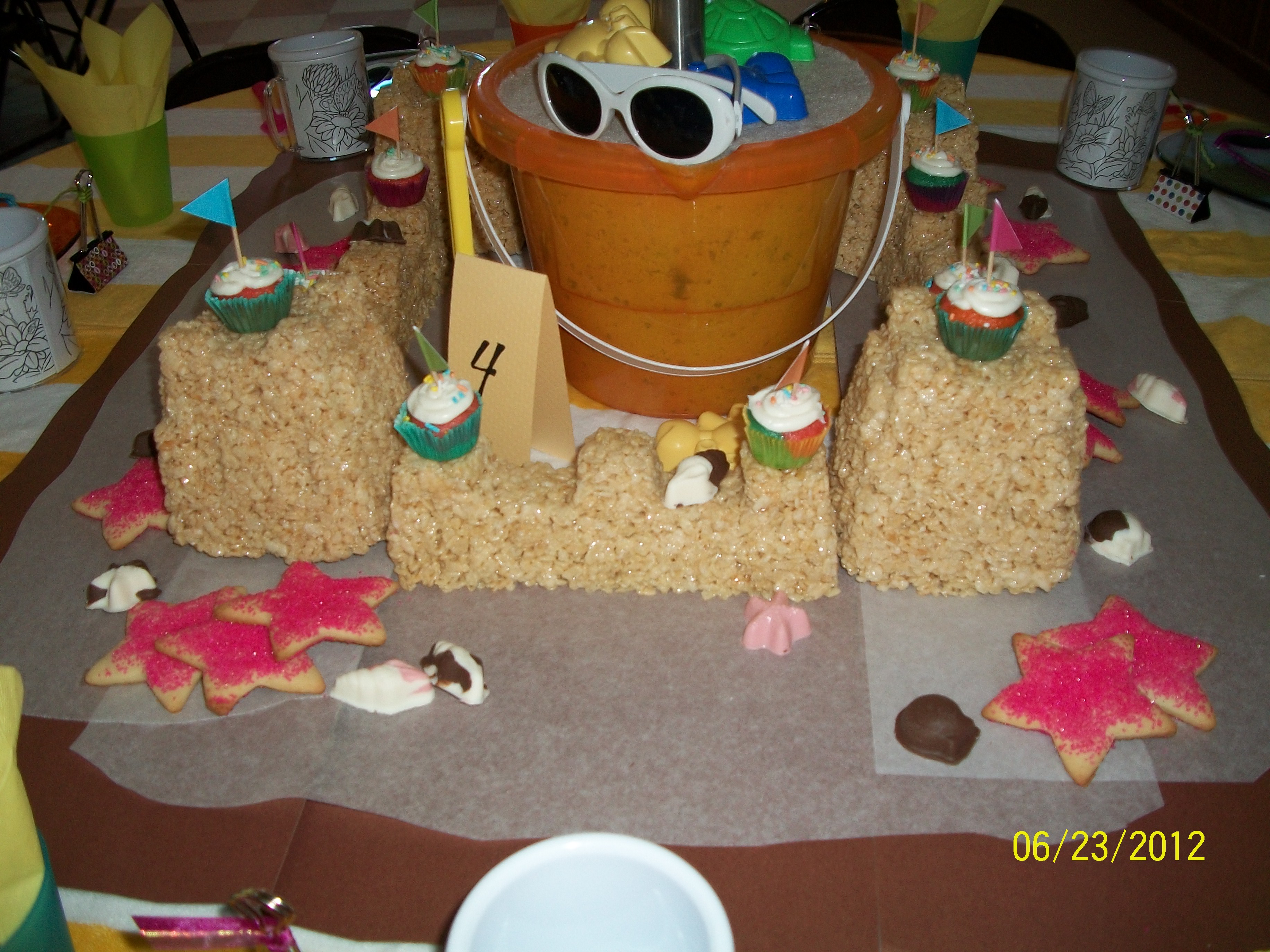 Rice Krispie Treats Sand Castle