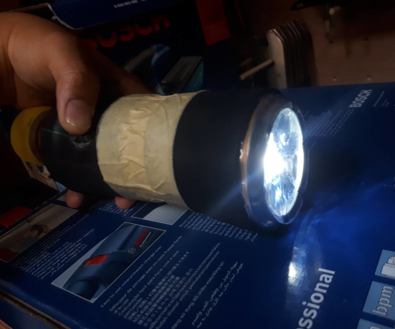 Bamboo Torch From Old Laptop Battery 