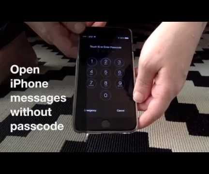 How to view iphone texts/calls without passcode.