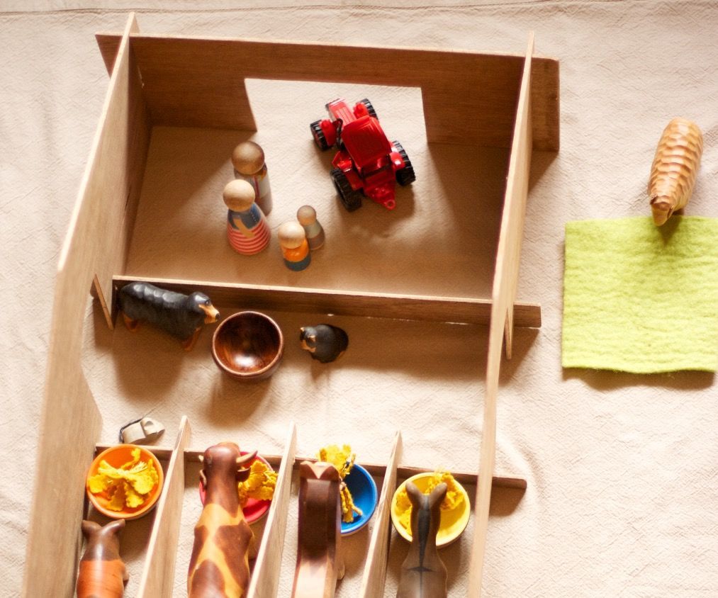 Make a Barn for Toy Animals From a Piece of Recycled Plywood  (or Cardboard Boxes)