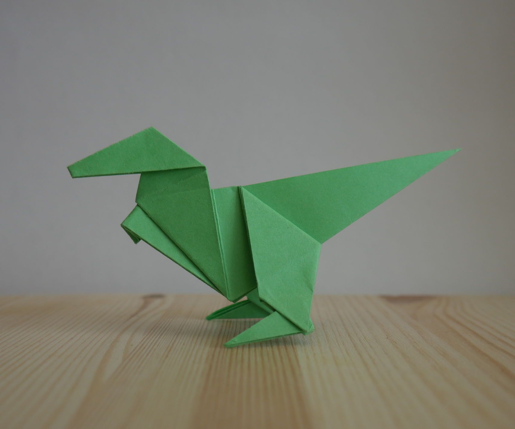 Origami. How to Make a Dinosaur 
