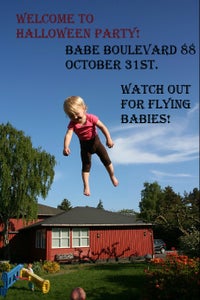 Flying Baby Halloween Poster