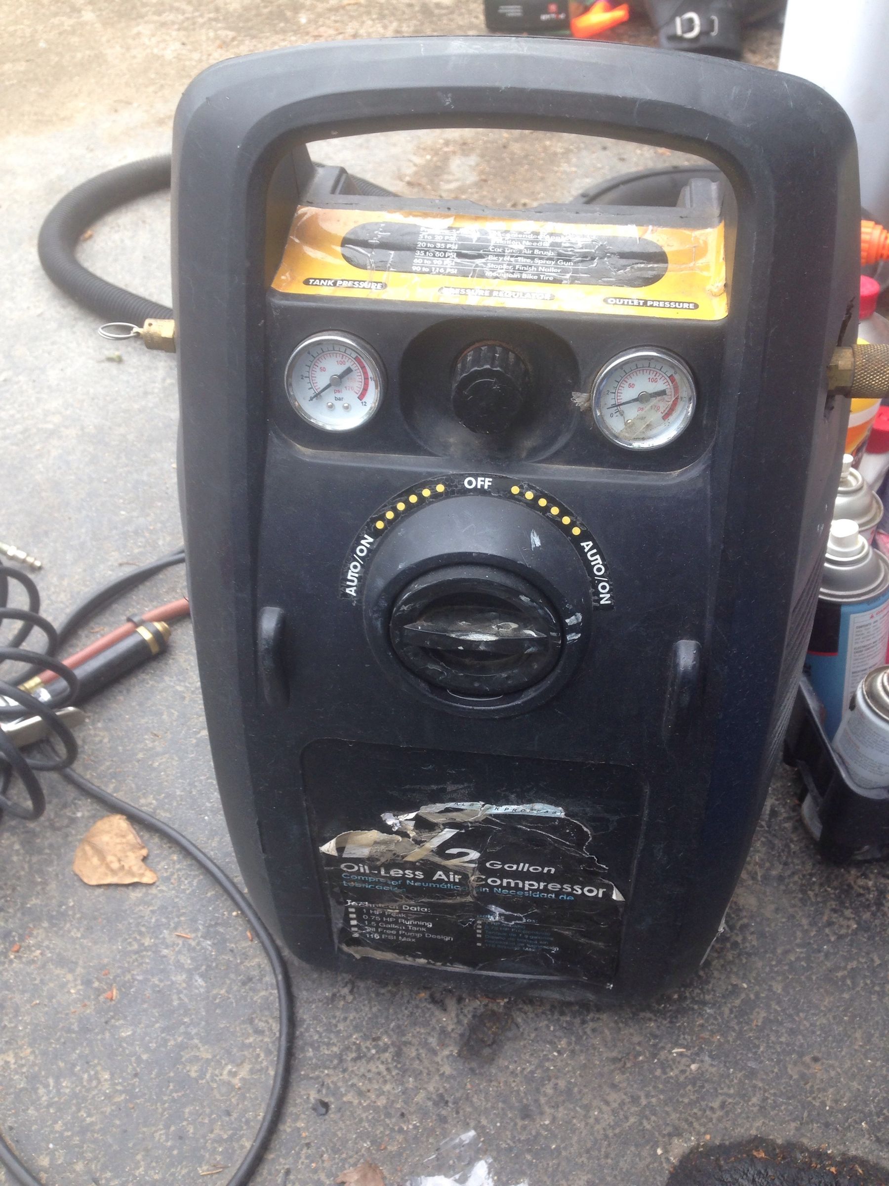Portable Air Compressor Wire Fix