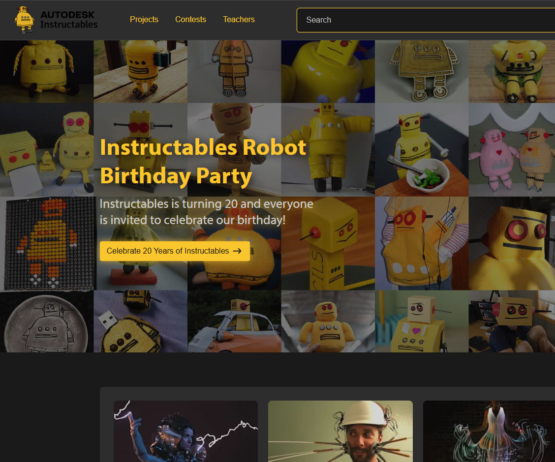 🎉 Dark Mode Gift for Instructables’ 20th Birthday 🎉