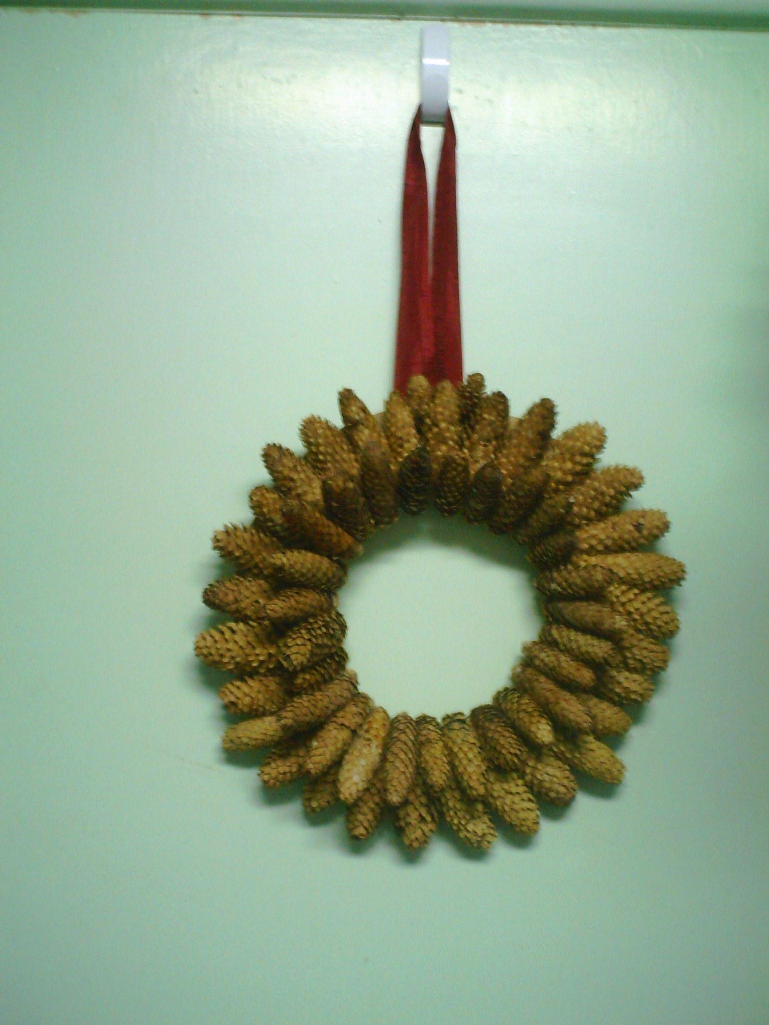 Upcycled Pine Cone Wreath
