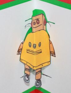 Instructables Robot Pop-up Card!