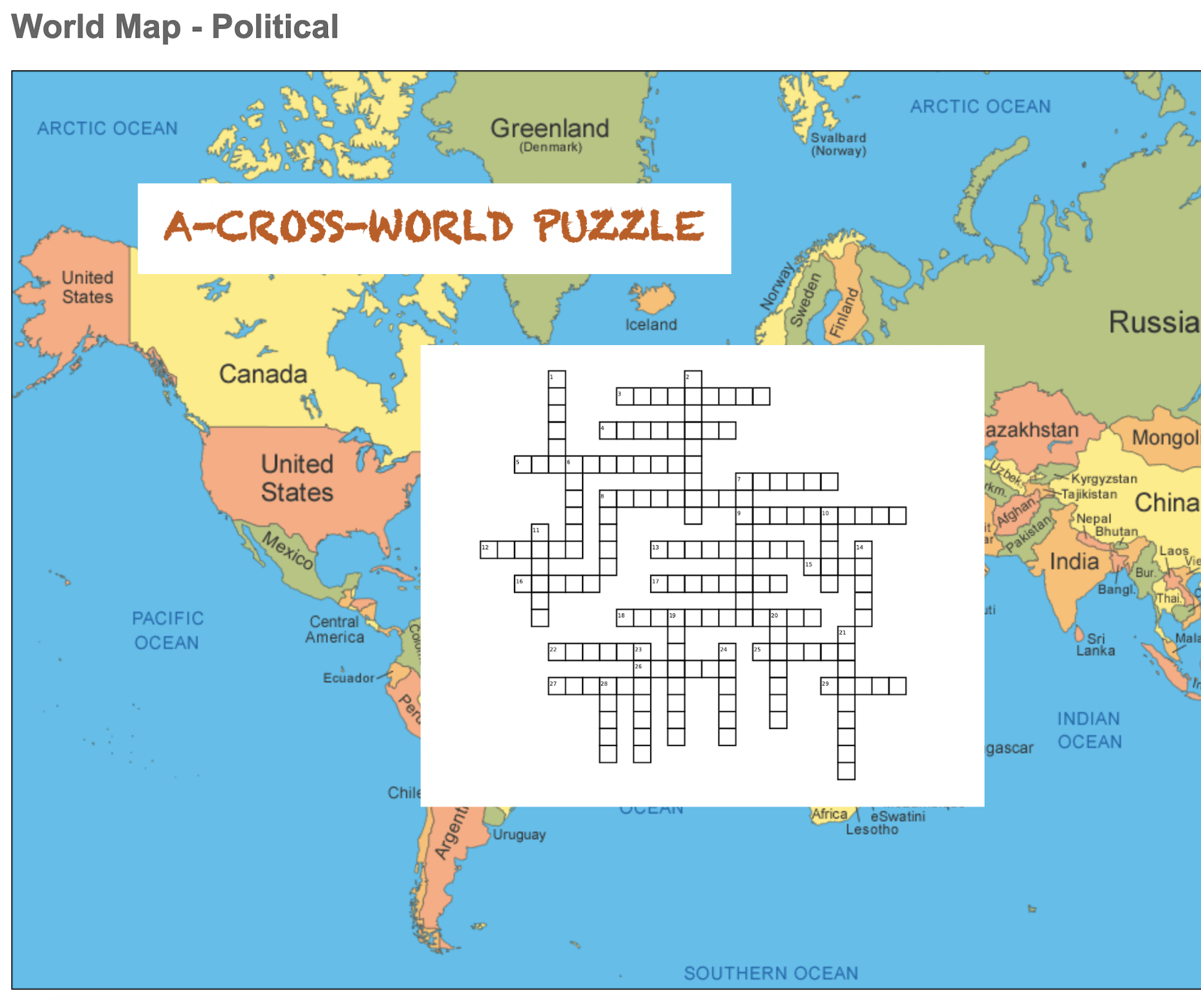 A-Cross-World Puzzle