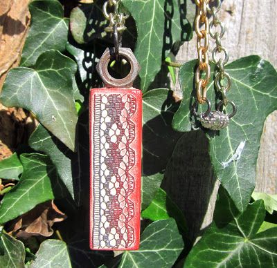 Grungy Lace Pendant Necklace