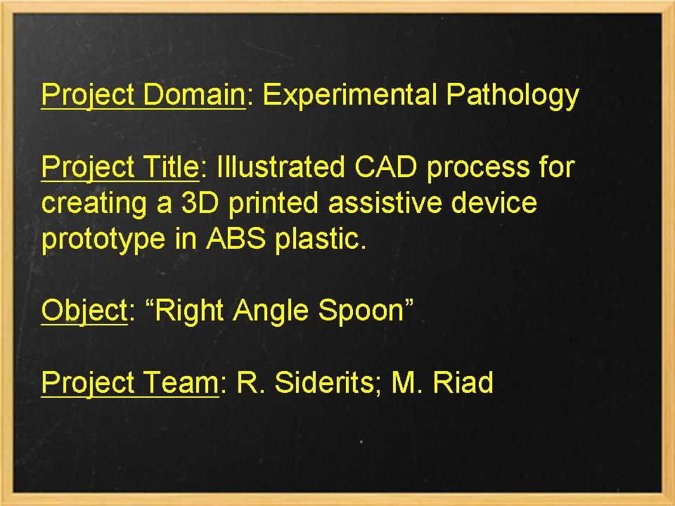 Ilustrated CAD process for creating a 3D printed assistive device in ABS plastic