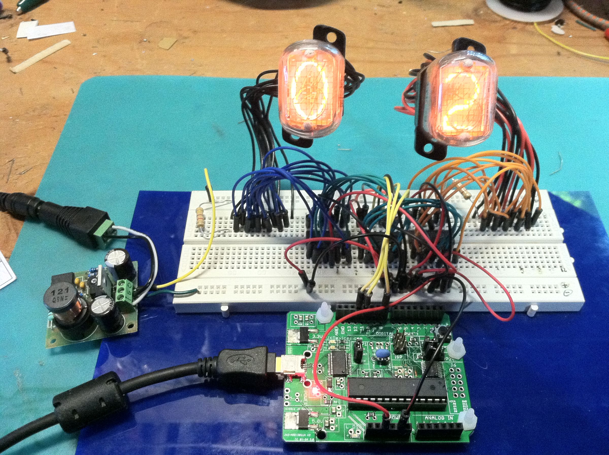 Driving Two Nixie Tubes With an Arduino Via a Shift Register and Two