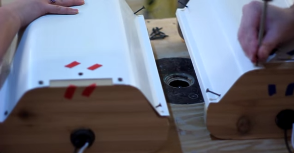 Put the Wooden Sides on the Metal Chassis