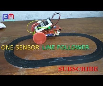 ONE SENSOR LINE FOLLOWING ROBOT