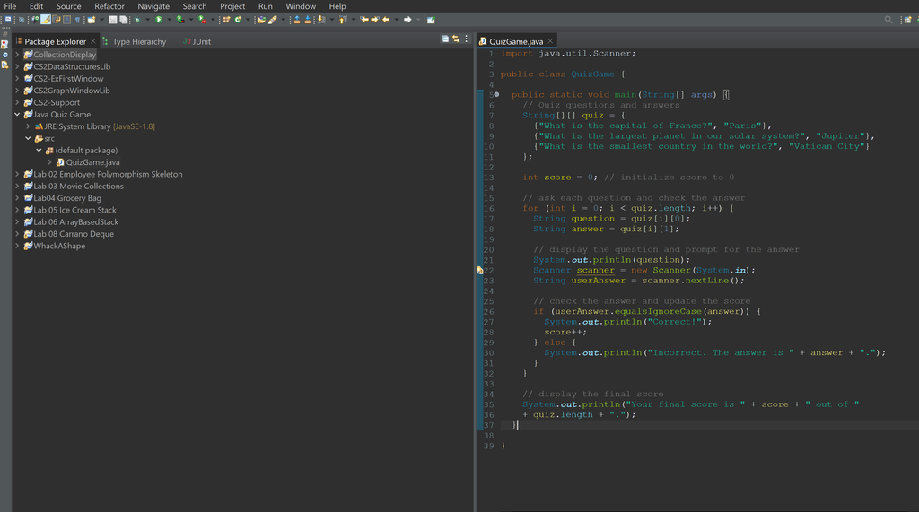 Java Quiz Game : 11 Steps - Instructables