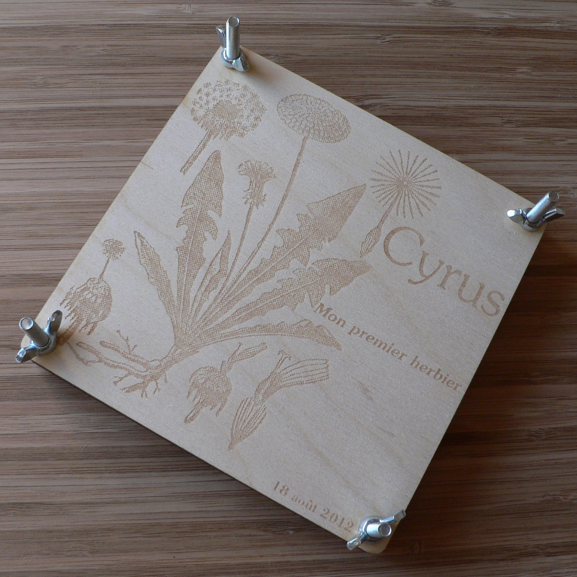 Laser Cut Wooden Flower Press