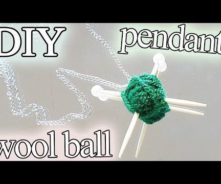 DIY Mini Wool Ball Pendant