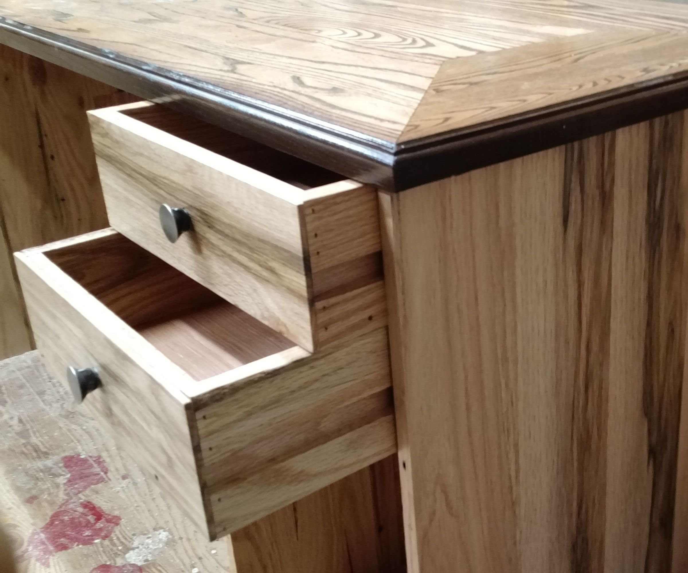 Desk From Reclaimed Flooring