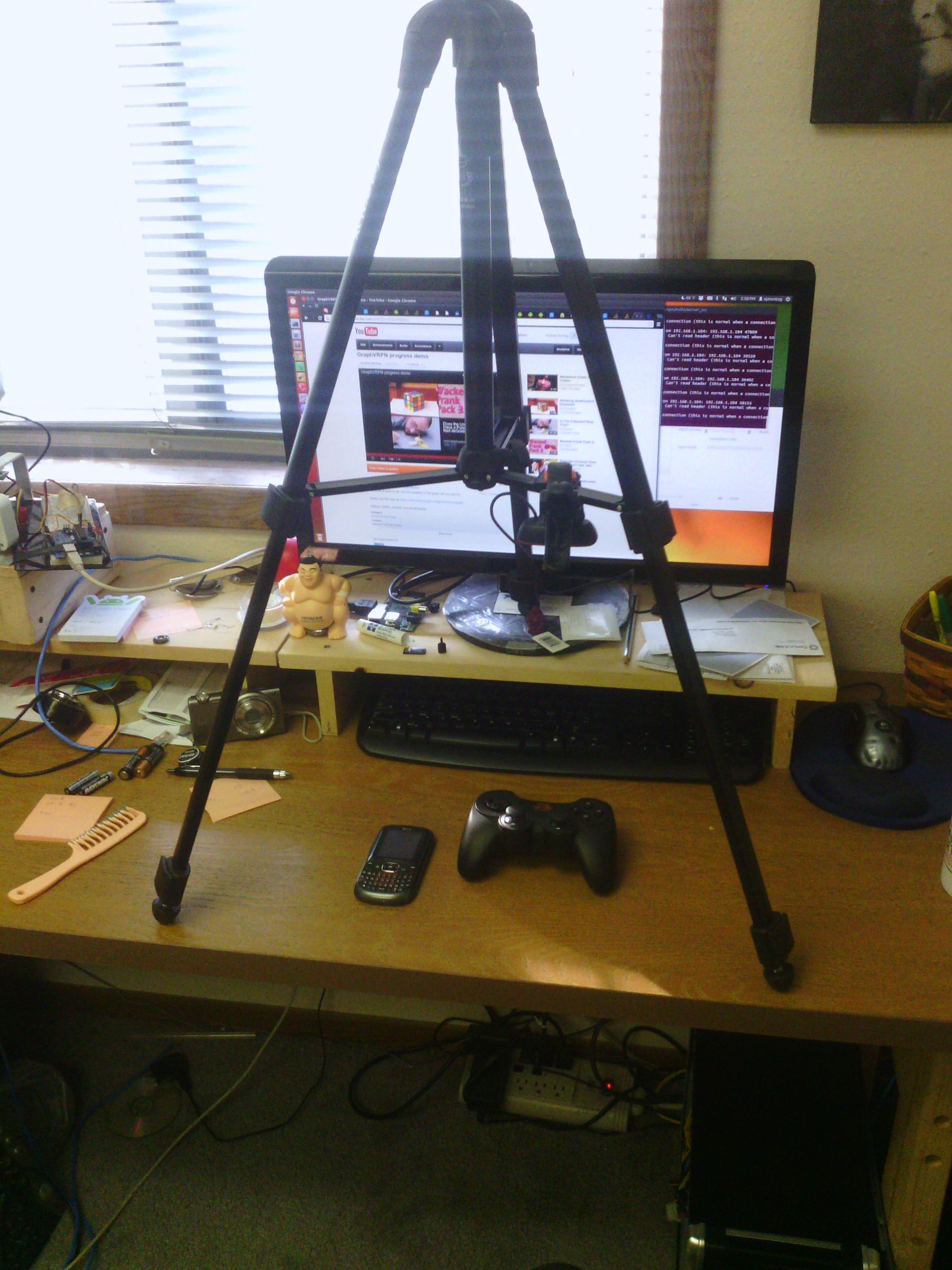 Overhead desktop tripod