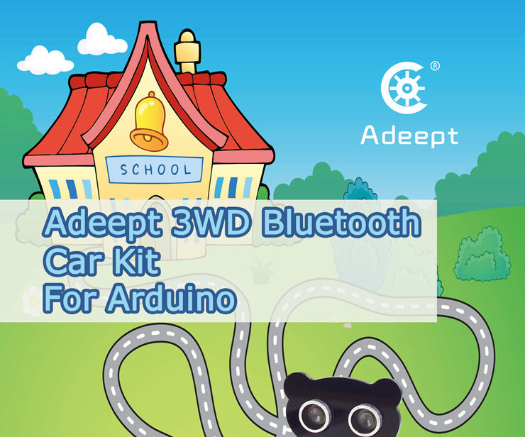 Adeept 3 WD Bluetooth Car Kit for Arduino