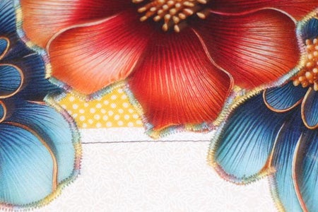 Edge Stitching the Applique Onto the Background Fabric