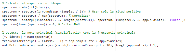 Frequency Spectrum Calculation