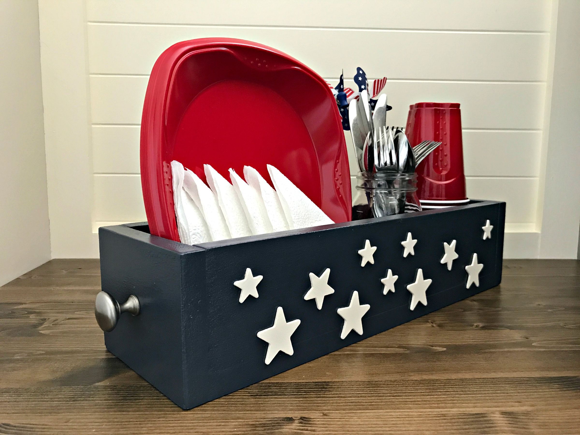 Make an Easy Patriotic Table DIY Utensil Caddy, Just 7 3 Steps (with