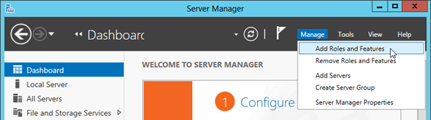 Step 2: Add Roles and Features Wizard