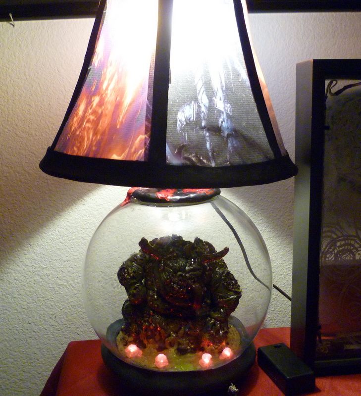 Clay Great Unclean One Lamp with Dark Souls Shade