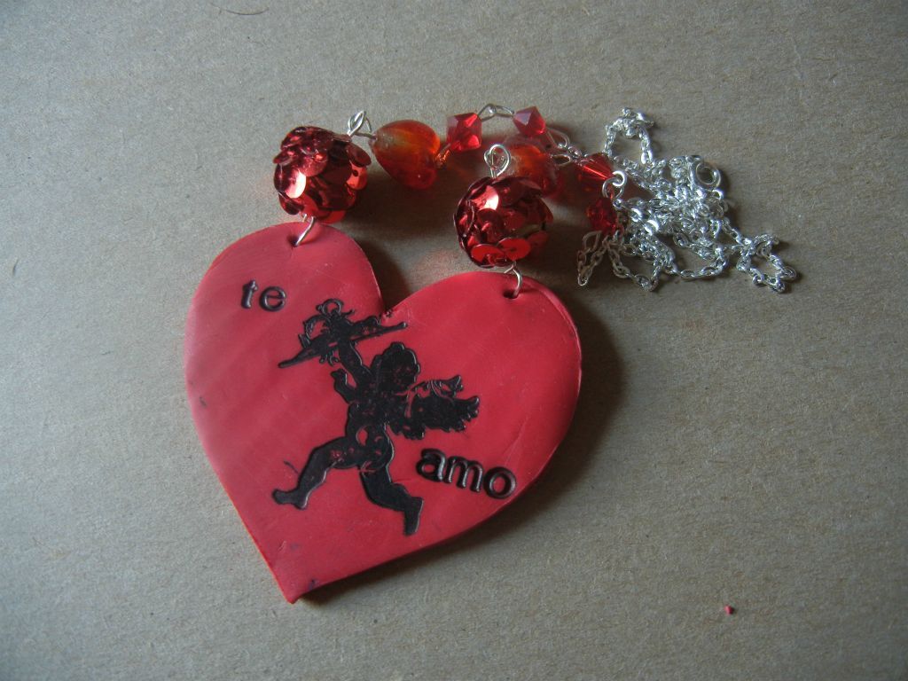 Stamped Valentine Necklace