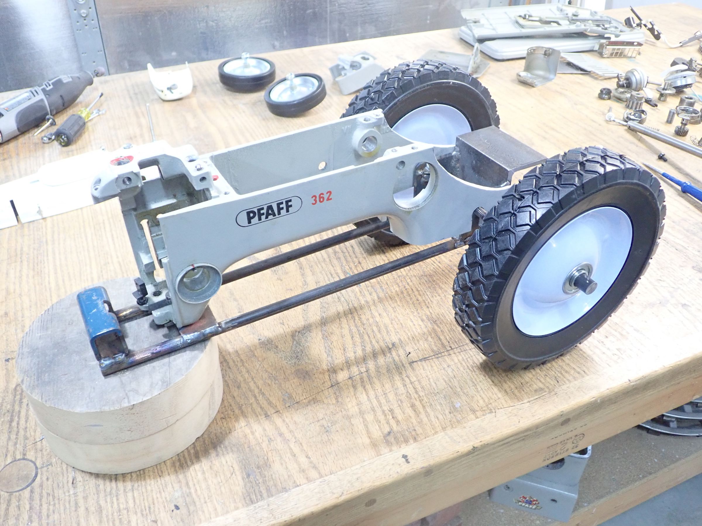 How to Make a Sewing Machine Tractor 21 Steps (with Pictures