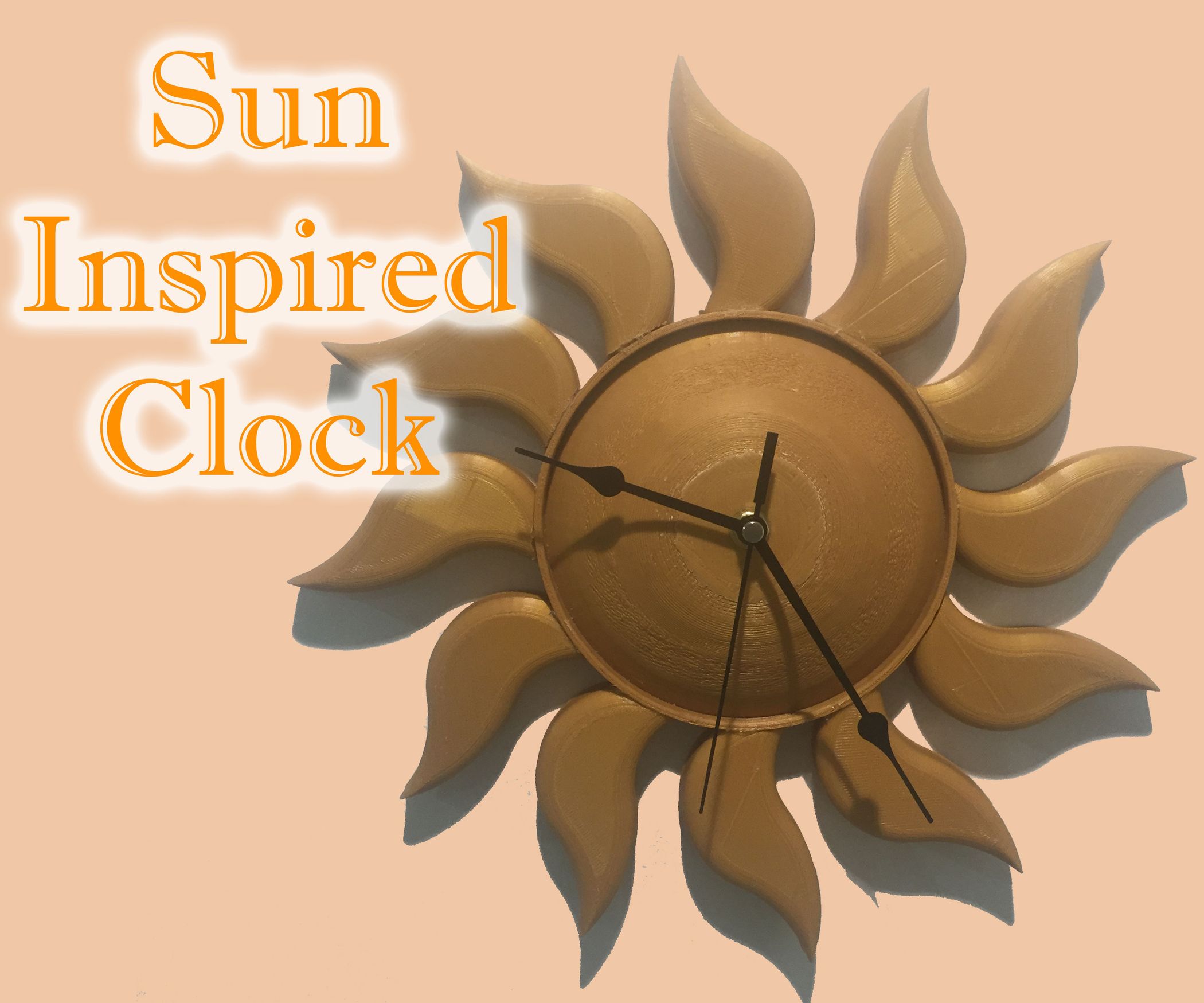 Sun Inspired Clock (Orange) : 10 Steps - Instructables