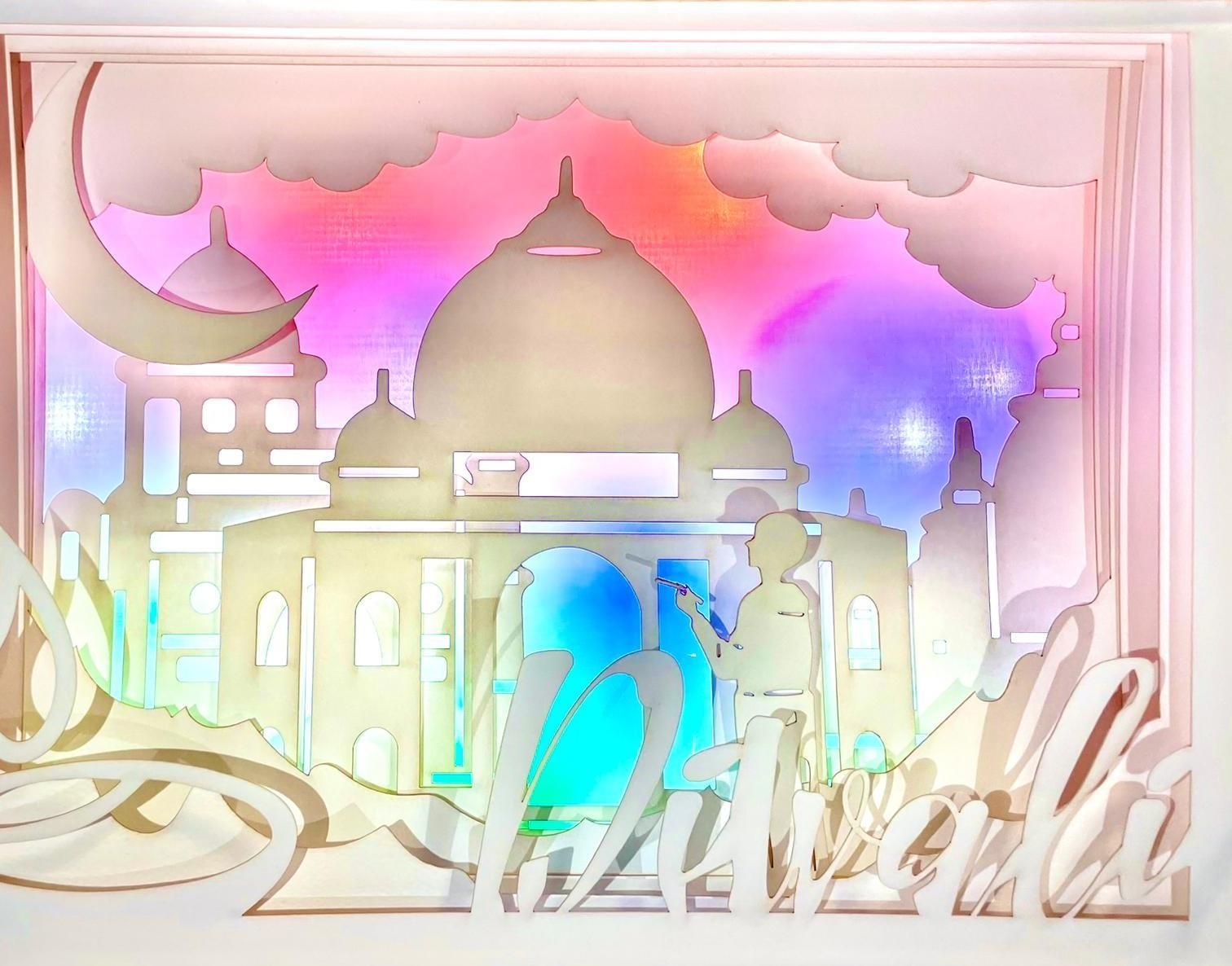 Diwali Paper Art in a Box With LED Lights