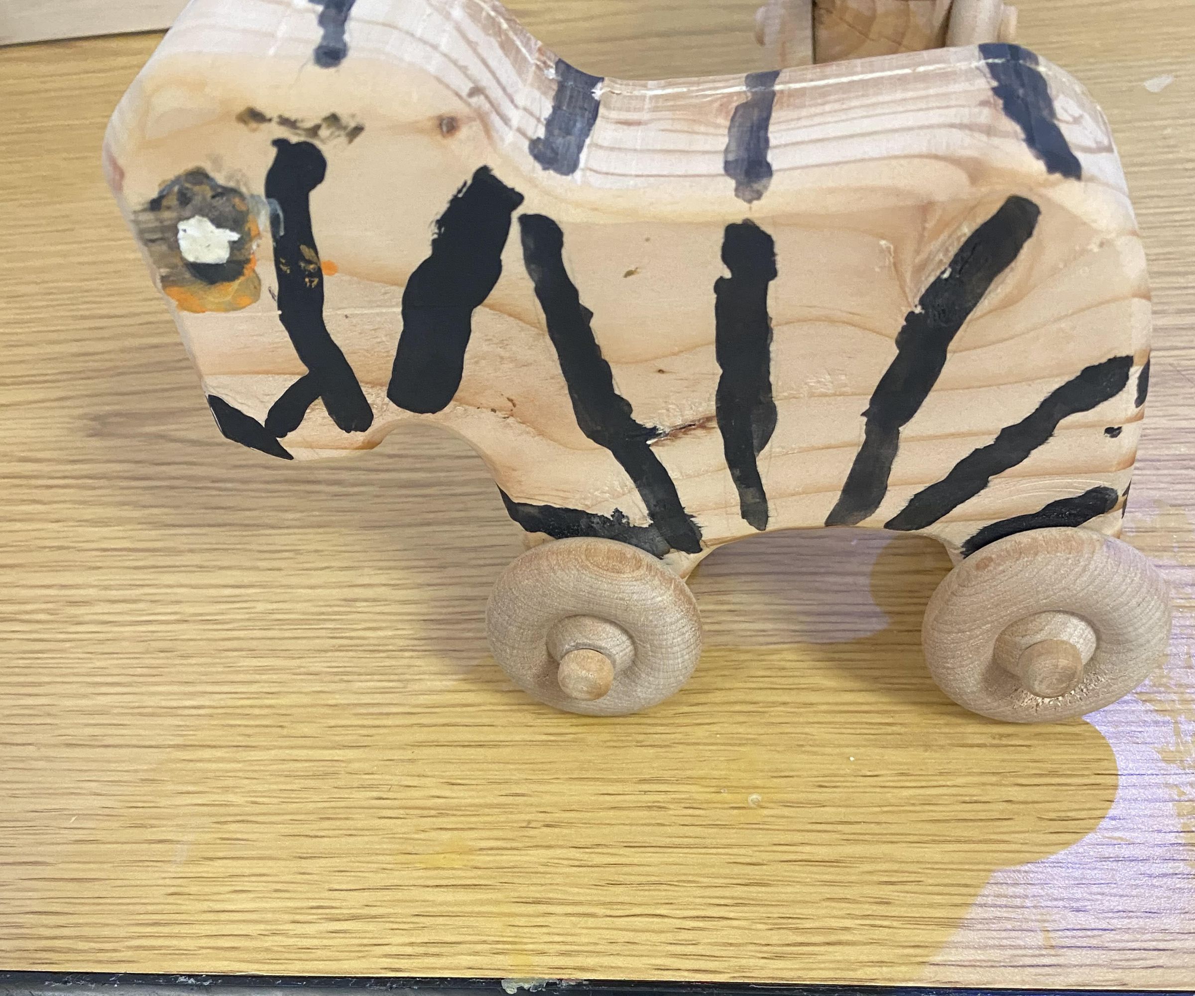 How to Make a Wooden Toy Zebra by Andrew