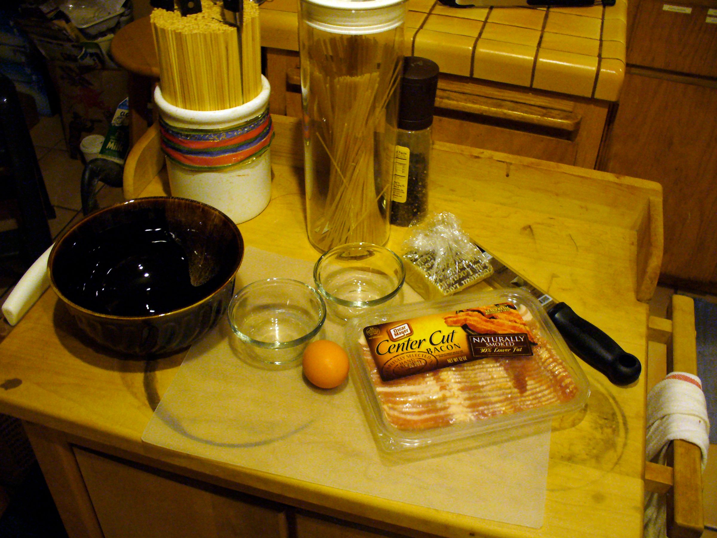 Four Ingredient Carbonara (bacon and Eggs Pasta) 5 Steps (with