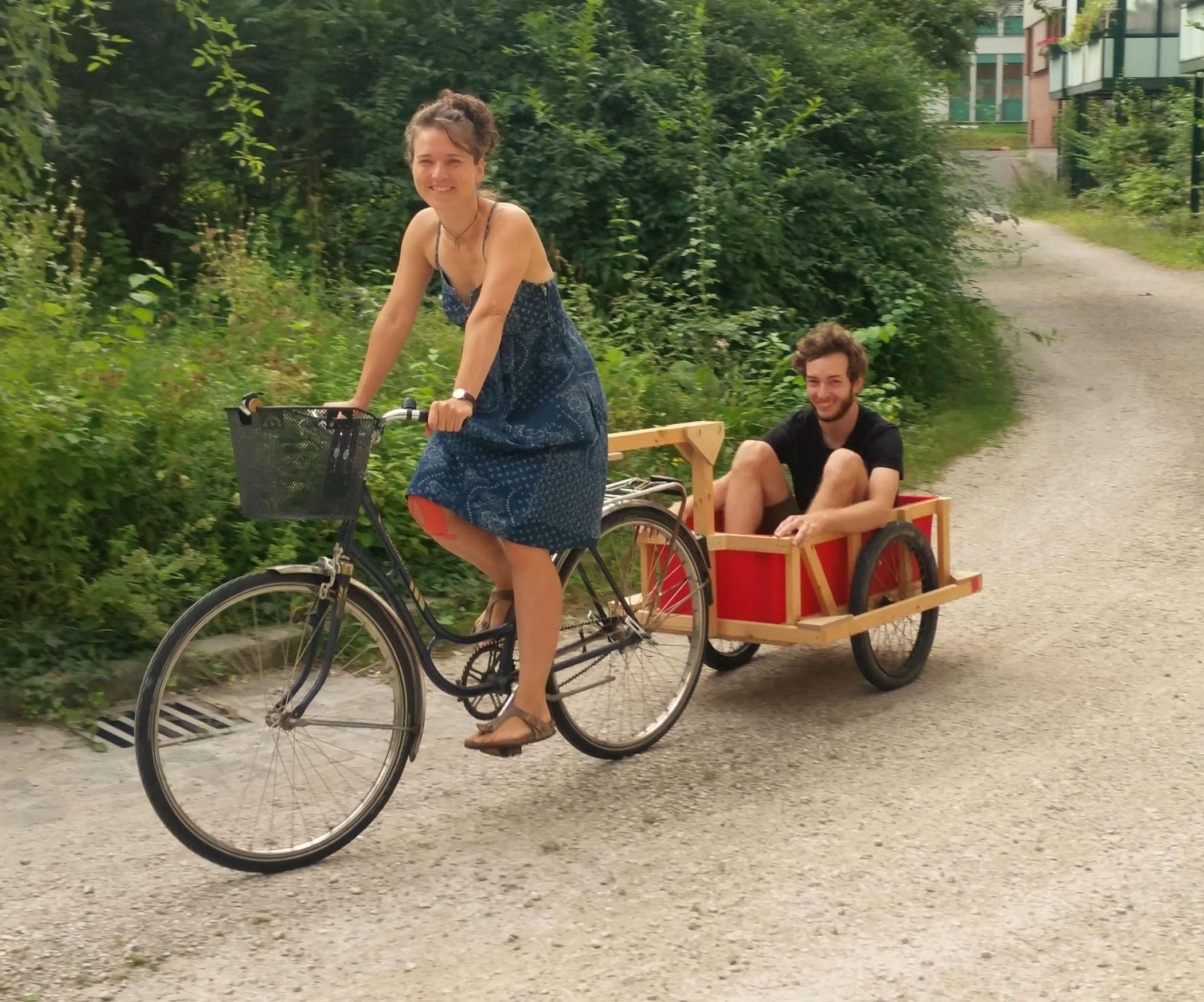 diy wooden bike trailer