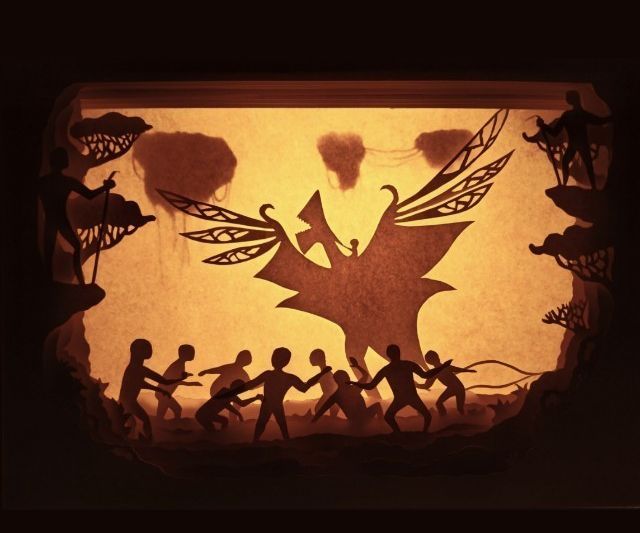 The Return of Toruk Makto - AVATAR Inspired Paper-cut Lightbox