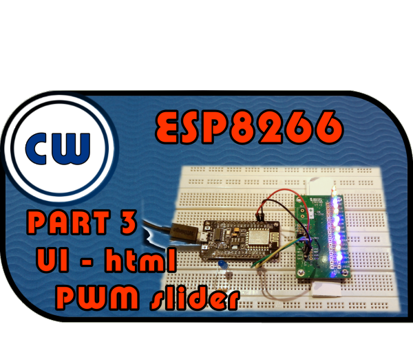 EPS8266 WEB LED Control + PWM + UI + Reboot