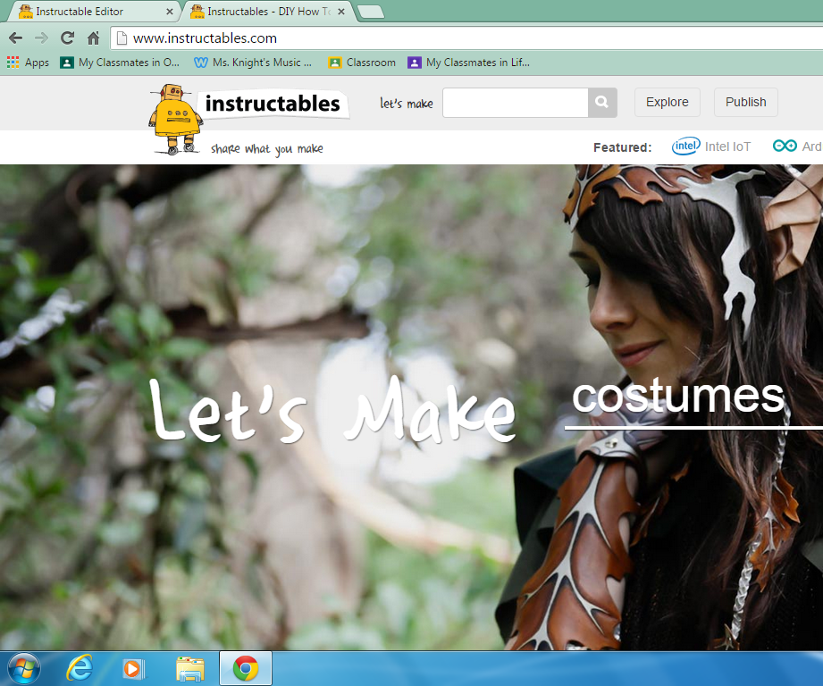 Instructables Webpage