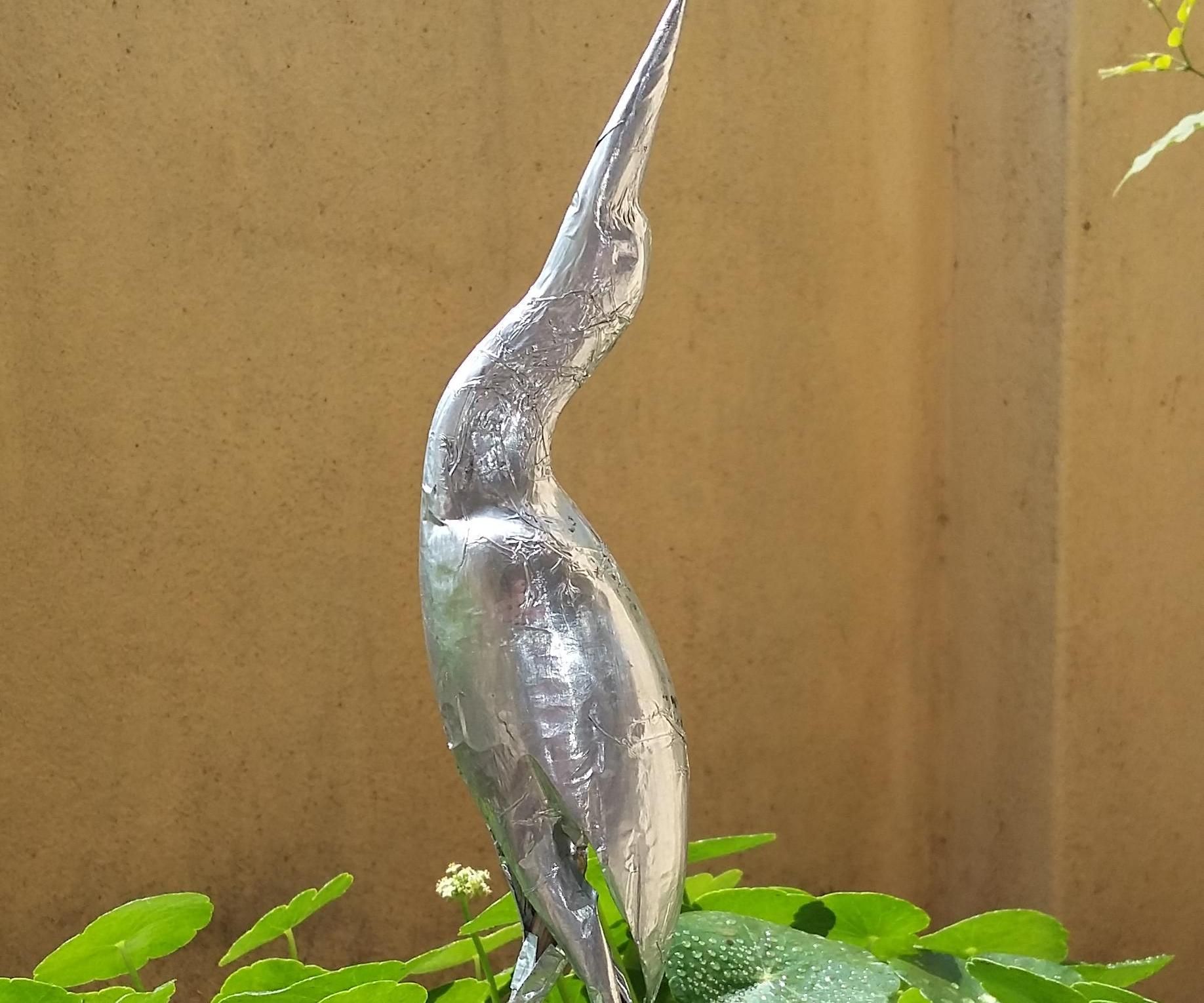 Stylish Tinfoil Crane Bird