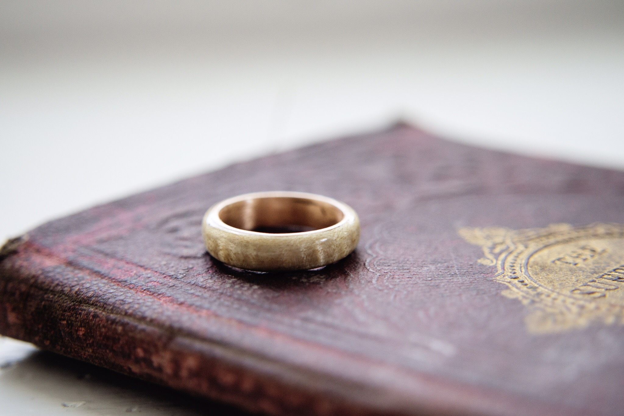 Wood and Penny Ring W/ Pallet Box