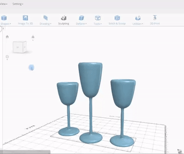 Ready to Print Glass Designed in SelfCAD