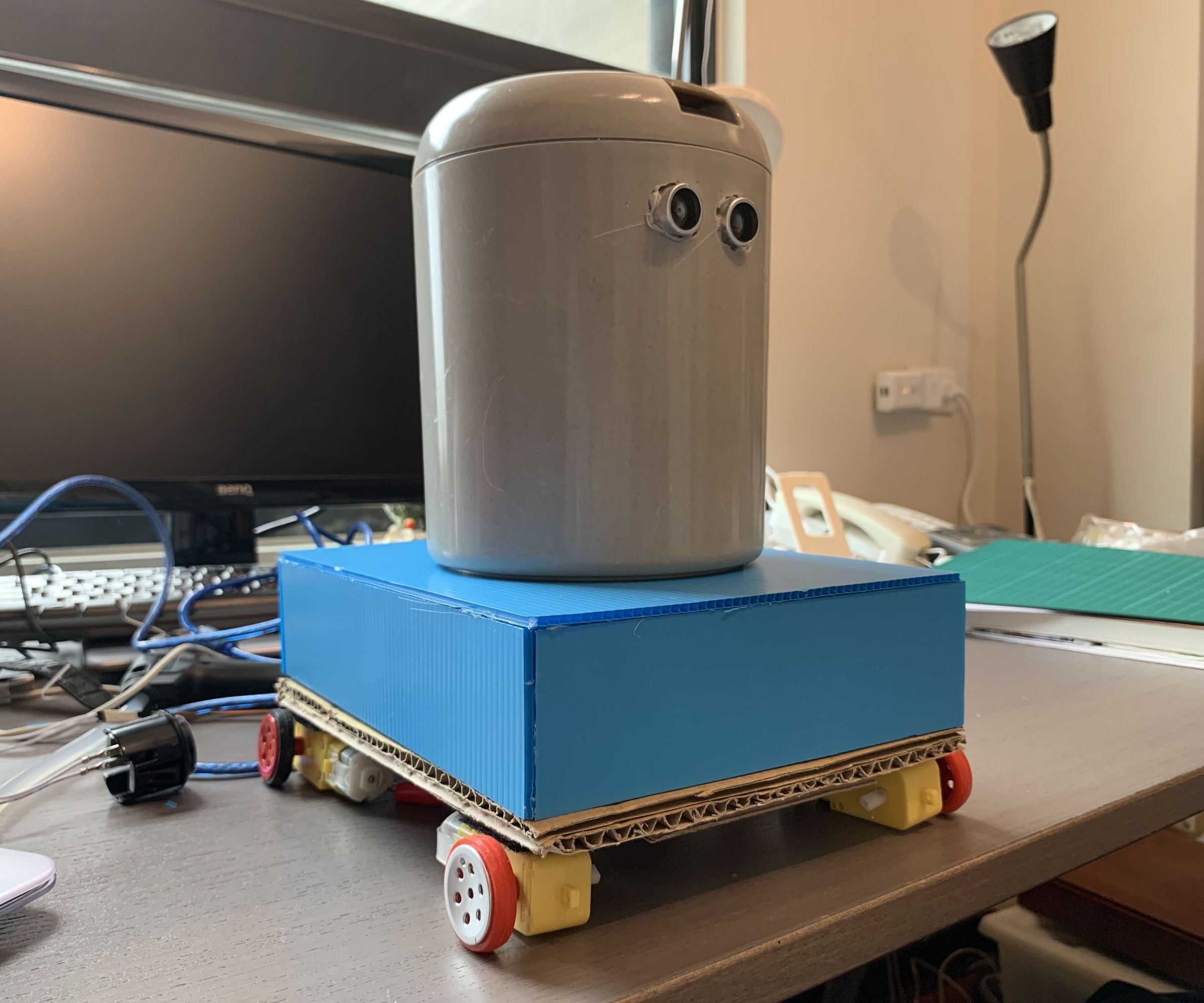 Smart Garbage Can With a Car